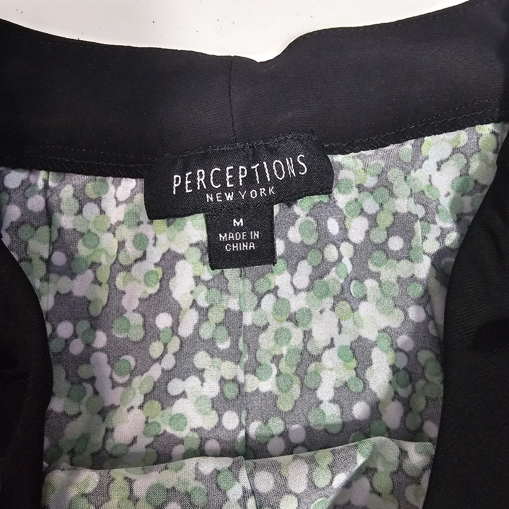 Perceptions Black and Lime Printed Patterned Maxi… - image 3